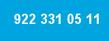922 331 05 11